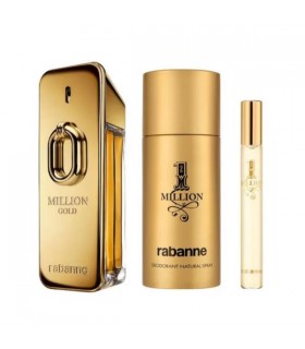 Paco Rabanne Million Gold Eau de Parfum Intense 100ml. + Eau de Toilette 10ml. + Deodorant Spray 150ml. ZESTAW