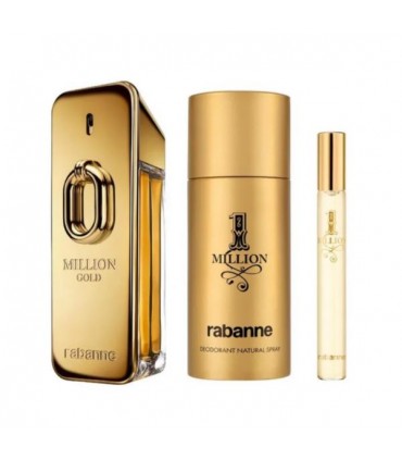 Paco Rabanne Million Gold Eau de Parfum Intense 100ml. + Eau de Toilette 10ml. + Deodorant Spray 150ml. ZESTAW