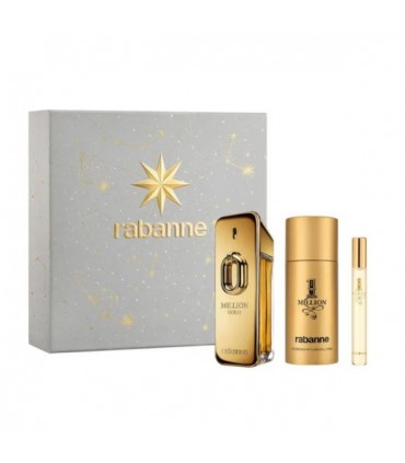 Paco Rabanne Million Gold Eau de Parfum Intense 100ml. + Eau de Toilette 10ml. + Deodorant Spray 150ml. ZESTAW