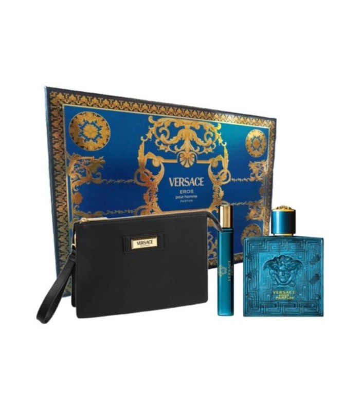 Versace Eros Eau de Parfum 100ml. + Eau De Parfum 10ml. + Versace Black Pouch For Man ZESTAW