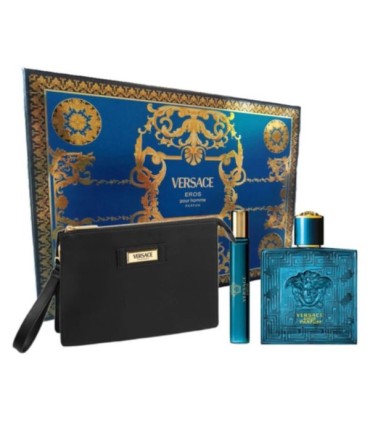 Versace Eros Eau de Parfum 100ml. + Eau De Parfum 10ml. + Versace Black Pouch For Man ZESTAW