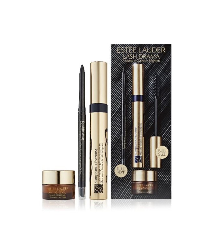 Estee Lauder SET Lash Drama: Sumptuous Extreme Mascara 8ml. 01 Extreme Black + Advanced Night Repair Eye Supercharged Gel-Cream 